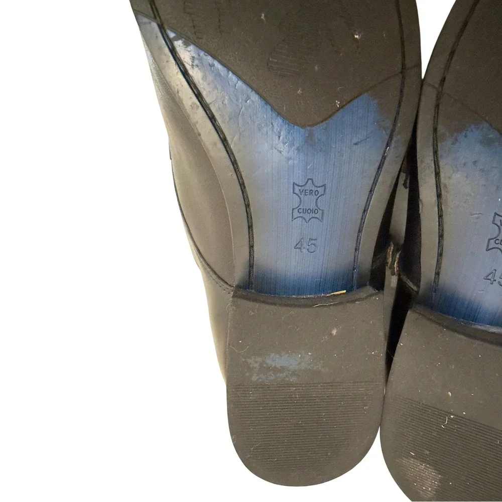 Unbranded Double Monk Strap Dress Shoes Mens 45 Black Excellent Leather Loafers